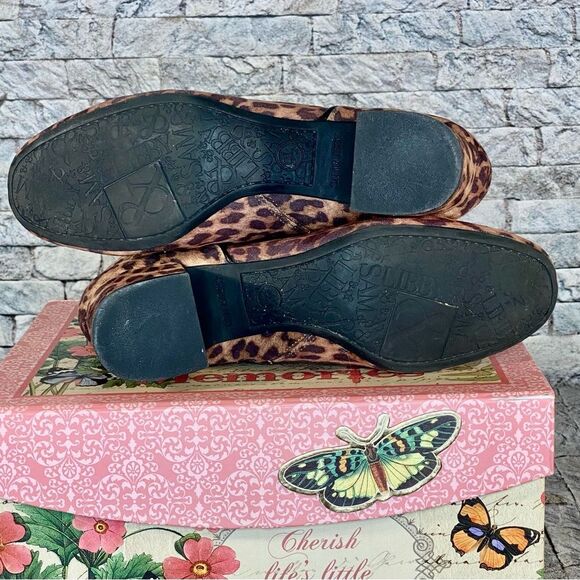 Sam and Libby Animal Print Booties Women's Size 9.5 Chunky Heel - Picture 6 of 7